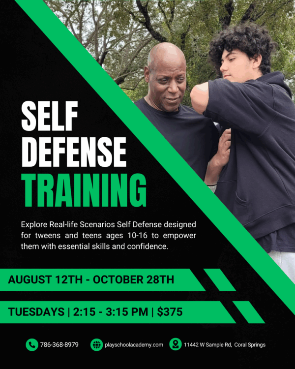 Self-Defense Training | Aug 12th - Oct 28th | Tuesdays | 2:15-3:15PM | Ages 10-16